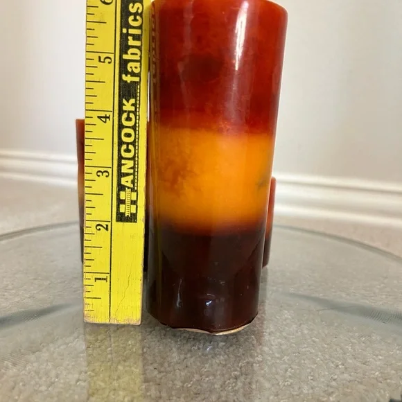 Warm Fall Colored Candle trio. SUPER FAST SHIPPING - Picture 5 of 10